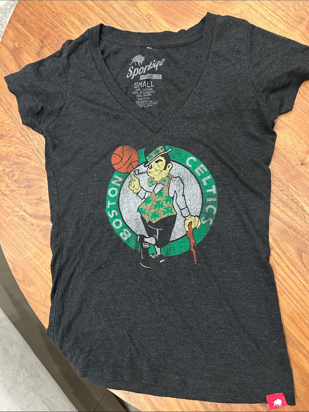 Boston Celtics Women's Black V-Neck T-Shirt
